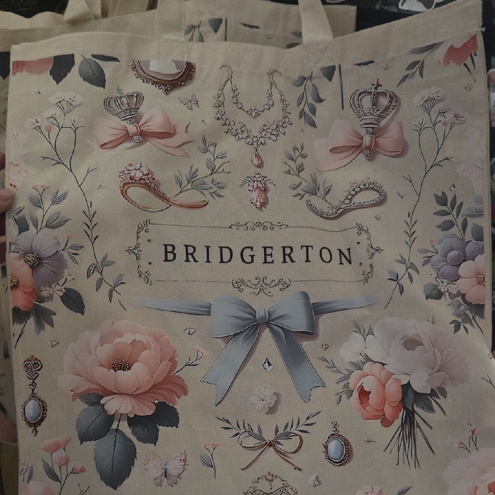 Floral Tote Bag - Cream and Pink